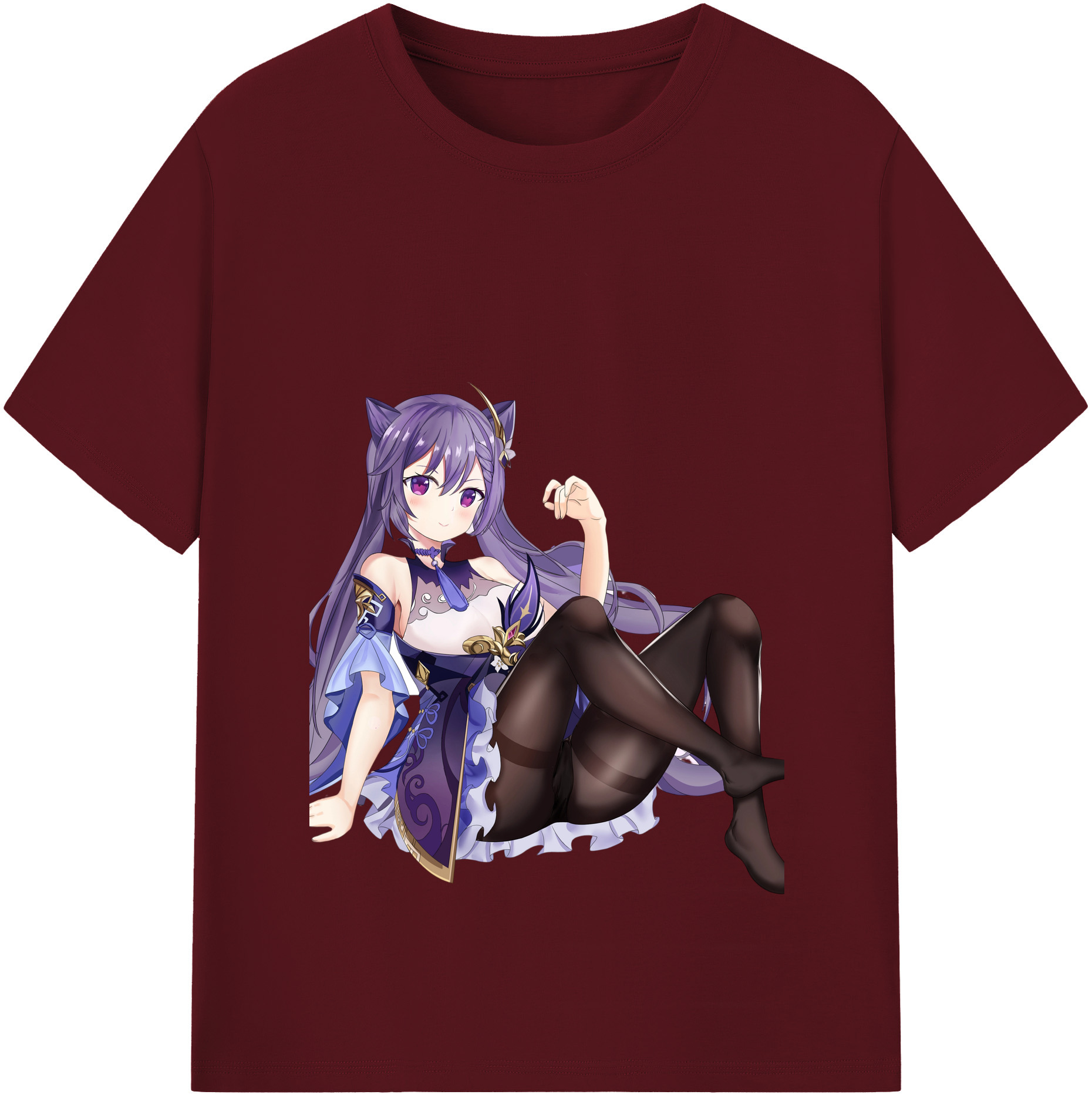 げんし神 刻晴 こくせい genshin Kokusei 綿100％半袖Tシャツ（フロントプリント）